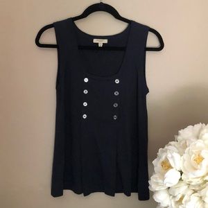 Navy Burberry London Tank Top